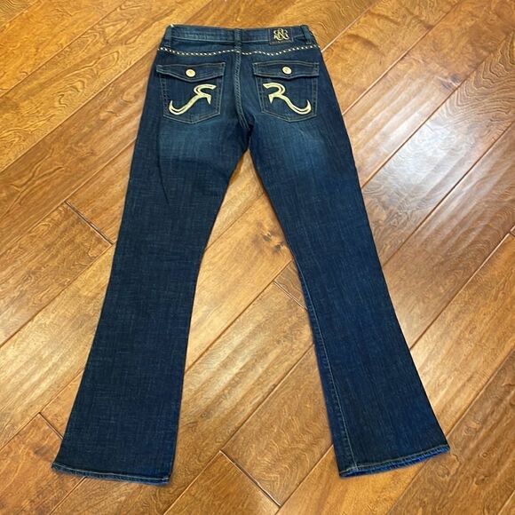 Rock & Republic Gold Studded Accent Kassandra Style Bootcut Jeans - Picture 1 of 16
